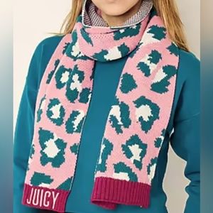 Juicy Couture animal oblong cold weather scarf.